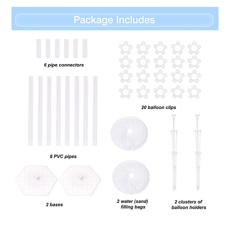 RUBFAC 2 Games Balloon Column Support | Balloon Stand for Floor Adjustable Height Multiple Uses Balloon Stand