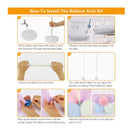 RUBFAC Balloon Column Floor Stand Kit | C 2 Sets Of Adjustable Globe Stands With Base And Pole