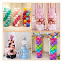 RUBFAC Balloon Column Floor Stand Kit | C 2 Sets Of Adjustable Globe Stands With Base And Pole