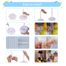 RUBFAC 2 Games Balloon Column Support | Balloon Stand for Floor Adjustable Height Multiple Uses Balloon Stand