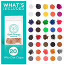 Hearts & Crafts Soy Wax Candle Dye | 20 Colorful Wax Dyes For DIY Candle Making Supplies