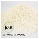 American Soy Organics | Freedom 10 Pound Soy Wax Beads for Candle Making | Microwave Safe Soy Wax Beads