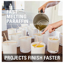 Paraffin Wax | 1 Lb in 4 Solid & Segmented Bars | Quality To Make Candles | Canned