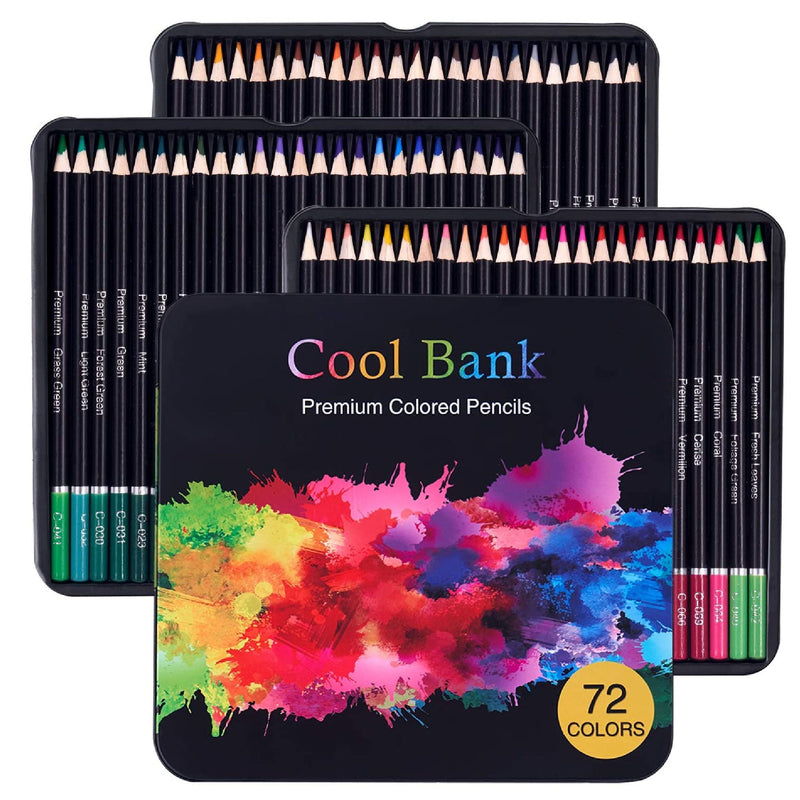 72 Professional Colored Pencils  Artist Pencil Set With 2 x 50 Page S