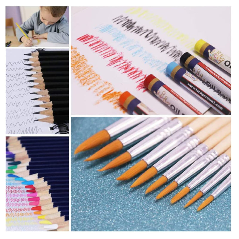 83 Pcs Drawing Kit Drawing Pencils Sketching Set and Colored