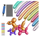 Balloons for Balloon Animals | 100PCS Long Twisting Balloons Kit with Pump | Eye Stickers, Metallic 260 Latex Balloons | party decor