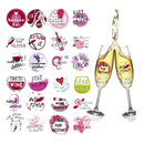 120 Wine Glass Markers For Drinks Funny Wine Glass Stickers For Wine Tasting Parties