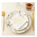 Crisky Wedding Napkins Mr And Mrs Gold Cocktail Beverage Dessert Napkins For Weddings Shower Engagement