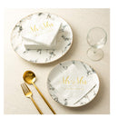 Crisky Wedding Napkins Mr And Mrs Gold Cocktail Beverage Dessert Napkins For Weddings Shower Engagement