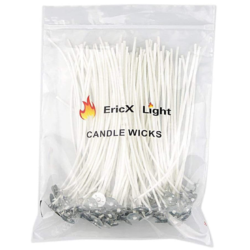 Candle Wick,100 Piece Candle Wicks for Candle Making DIY, 6 Inch Pre-Waxed  Cotton Wick with Tabs