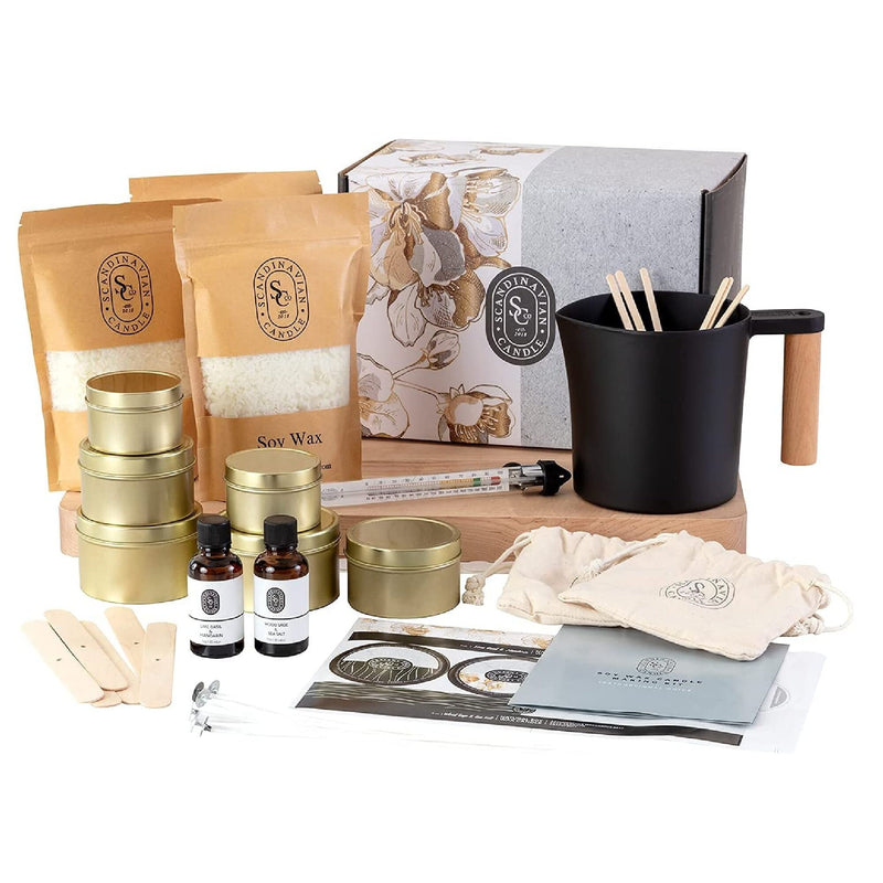 Deluxe Candle Making Kit | Candle Supplies To Create 6 Beautiful Scented Soy Wax Candles | Arts And Crafts Kits