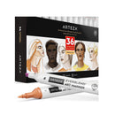 Skin Tone Alcohol Markers | Set of 36 Tones | Everblend Sketch Pens with Dual Tips – Fine and Broad Chisel