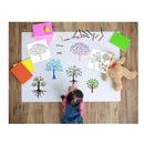 Tree Stencils | Small Painting Stencil, 6 Inch Nature Plant Stencils | Plastic Drawing Templates For Canvas Board Sign
