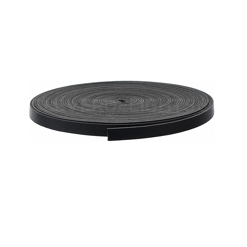 CleverDelights Black 3/8" Leather Strap | 30 Feet | 9.5mm Genuine Leather Strip