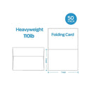 Blank White Cards and Envelopes 50 Pack, Ohuhu 5 x 7 Heavyweight Folded Cardstock and A7 Envelopes