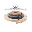 CleverDelights Black 3/8" Leather Strap | 30 Feet | 9.5mm Genuine Leather Strip