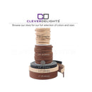 CleverDelights Black 3/8" Leather Strap | 30 Feet | 9.5mm Genuine Leather Strip