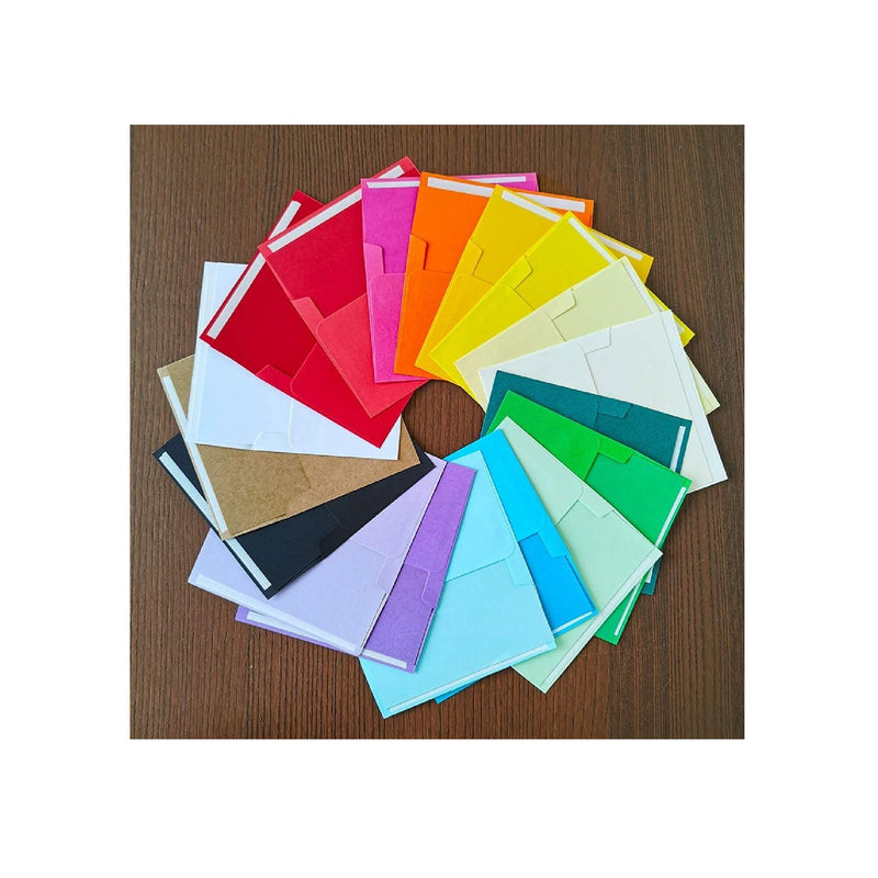 108 Sets 18 Colors A2 Invitation Envelopes Peel & Press Self Seal 4 3/8 x 5 3/4 Envelopes with Blank A2 Flat Cards Notecards