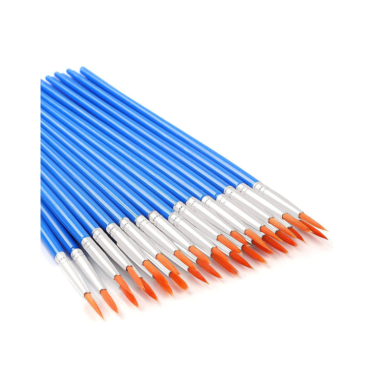 30 Pcs Round Paint Brushes | Small Brush Bulk for Miniature Detail Painting