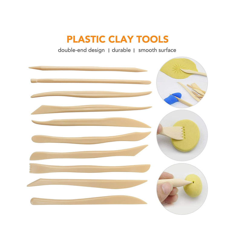 LotFancy Polymer Clay Tools | 30 Pieces Modeling Clay Tools Set | Includes Clay Sculpting Tools