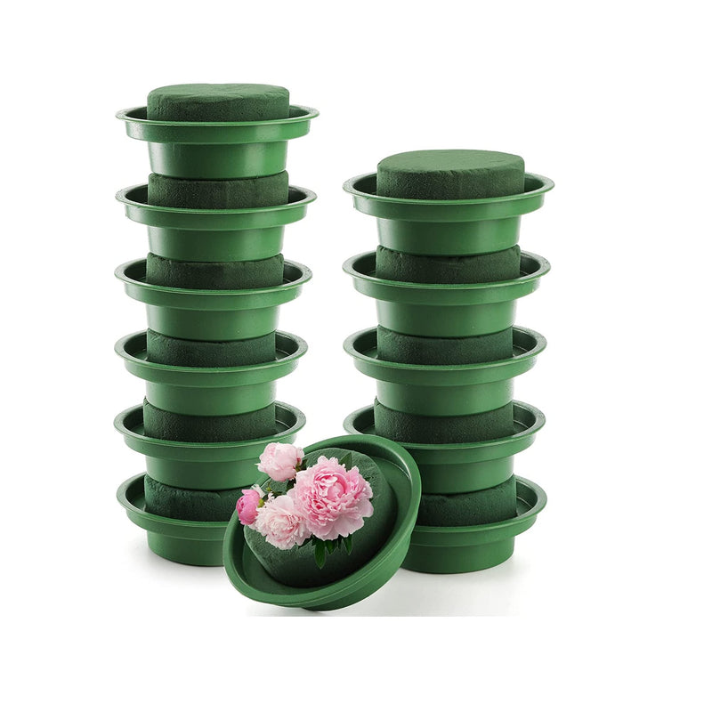 FLOFARE Pack of 6 Round Floral Foam Blocks for Fresh and Artificial  Flowers, Each (3 X 1.5), Dry & Wet Green Flower Foam for Flower  Arrangements & Florist Supplies 3 inch
