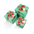 Christmas Gift Box Presents Decoration | 3pcs Multi-colours Cardboard Nested Cover