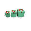Christmas Gift Box Presents Decoration | 3pcs Multi-colours Cardboard Nested Cover