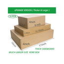 12 Rustic Kraft Gift Boxes with Lids for wrapping Large Clothes and 80 Count Foil Christmas Tag Stickers