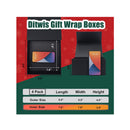 Ditwis 4 Pack 8x8x4 Inches Gift Boxes with Magnetic Closure Lids | Black Gift Wrap Box for Christmas