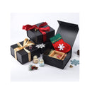Ditwis 4 Pack 8x8x4 Inches Gift Boxes with Magnetic Closure Lids | Black Gift Wrap Box for Christmas