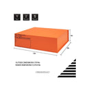 OBMMIRAO Upgrade 1PCS 13x9x4 Inch Hard Large Orange Gift Box with Lid | Foldable Magnetic Gift Boxes