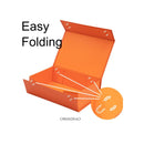 OBMMIRAO Upgrade 1PCS 13x9x4 Inch Hard Large Orange Gift Box with Lid | Foldable Magnetic Gift Boxes
