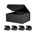 JINMING 5 Gift Boxes 9x6.5x3.8 Inches | Gift Boxes with Lids | Black Gift Boxes | Groomsman Boxes