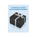 MESHA 8X8X4" Magnetic Gift Box | 5PC Gift Boxes for Presents | Gift Box Magnetic Closure | Black Gift Boxes with lids