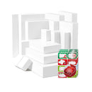 16 White Gift Wrap Boxes Bulk with Lids for Wrapping Extra Large Clothes and 80 Count Christmas Tag Stickers