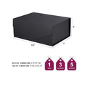 JINMING 5 Gift Boxes 9x6.5x3.8 Inches | Gift Boxes with Lids | Black Gift Boxes | Groomsman Boxes
