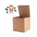 Brown Kraft Gift Boxes 6x6x6 Gift Box w/Lids 50 Pcs | Bridesmaid Proposal Box | Cupcake Boxes | Groomsmen Proposal Gift Box