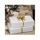 16 White Gift Wrap Boxes Bulk with Lids for Wrapping Extra Large Clothes and 80 Count Christmas Tag Stickers