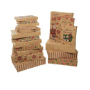 Excello Global Set of 18 Christmas Gift Boxes | Assorted Sizes and Designs