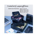 Black Gift Box for Presents | Christmas Gift Boxes with Lids |  Set of 4 Boxes