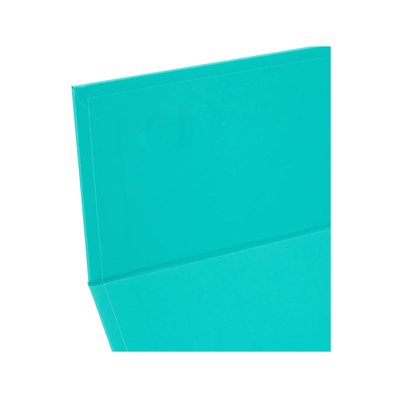 6 Pack Square Magnetic Gift Box with Lid | 10x10x4 Groomsmen and Bridesmaid Boxes for Proposal | Glossy Teal