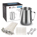 DINGPAI Candle Making Kit | DIY Candle Making Tools | 1 Candle Making Container | 50 Wicks For Candles | 50 Adhesive Wicks