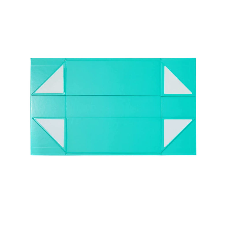 6 Pack Square Magnetic Gift Box with Lid | 10x10x4 Groomsmen and Bridesmaid Boxes for Proposal | Glossy Teal