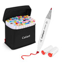 Caliart | 81 Colors Alcohol Based Markers | Double Ended Permanent Markers