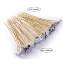 EricX Light Organic Hemp Candle Wicks | 100 Pieces Of 8 Inch Pre-waxed 100% Beeswax Eyelashes | To Make Candles