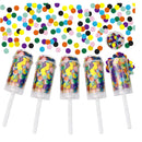 5 PCS Confetti Push Pop Containers Colorful Sprinkle Confetti Paper Poppers for Graduation Wedding Baby Shower (Colorful)