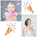 5 PCS Confetti Push Pop Containers Colorful Sprinkle Confetti Paper Poppers for Graduation Wedding Baby Shower (Colorful)