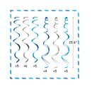 Bessmoso 30Pcs Hanukkah Hanging Swirl Decorations Ceiling Streamers for Chanukah Themed Party Holiday Party Supplies