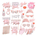 Xo | Fetti Bachelorette Party Photo Booth Props | 24 Pieces | Pre-Assembled