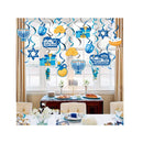 Bessmoso 30Pcs Hanukkah Hanging Swirl Decorations Ceiling Streamers for Chanukah Themed Party Holiday Party Supplies
